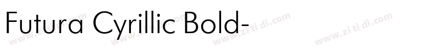 Futura Cyrillic Bold字体转换